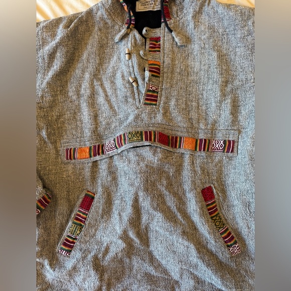 Gray Hooded sweatshirt with Multicolor Accents for the better sweater - Picture 4 of 10